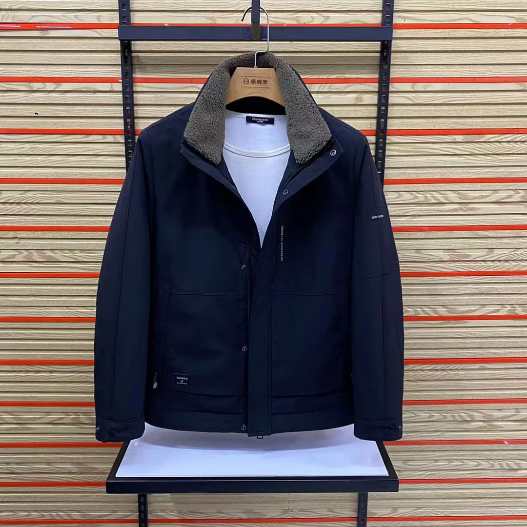 【崔万志工厂 】冬季工装翻领羽绒服男士简约商务休闲保暖89455