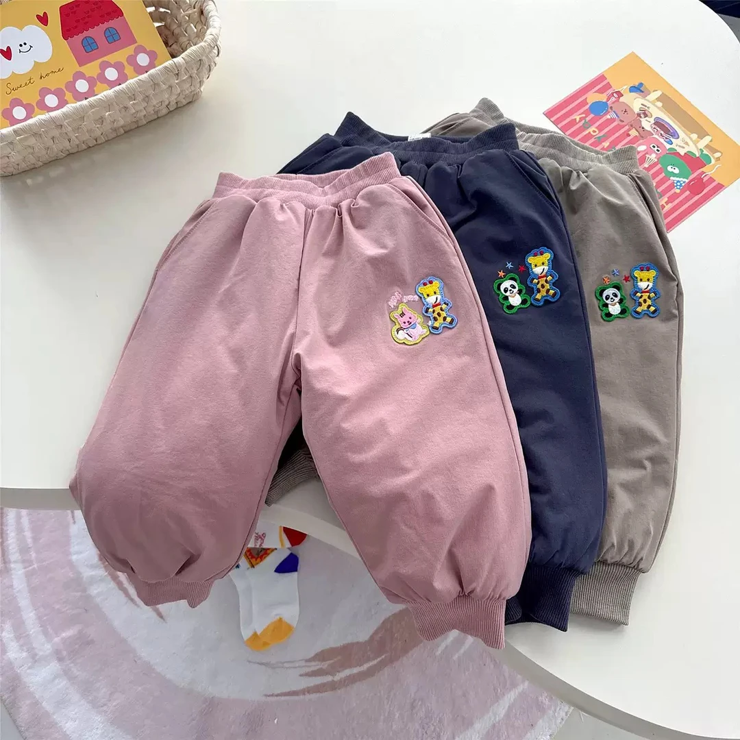 【25冬新加厚绗棉棉裤】日系男女童卡通熊猫加厚绗棉保暖外穿棉裤