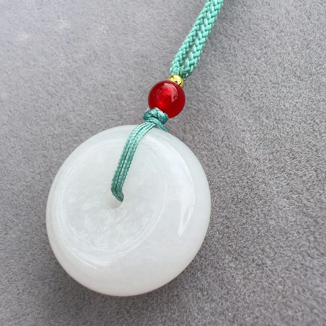 【岁岁平安】金丝玉/石英岩玉平安扣吊坠男女老少佩戴多样性随机发