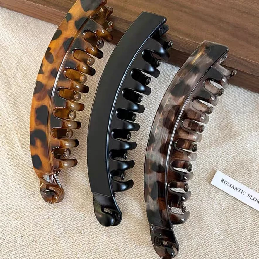 发夹女高马尾抓夹大号香蕉夹后脑勺夹子发卡竖夹扭扭夹香蕉发夹