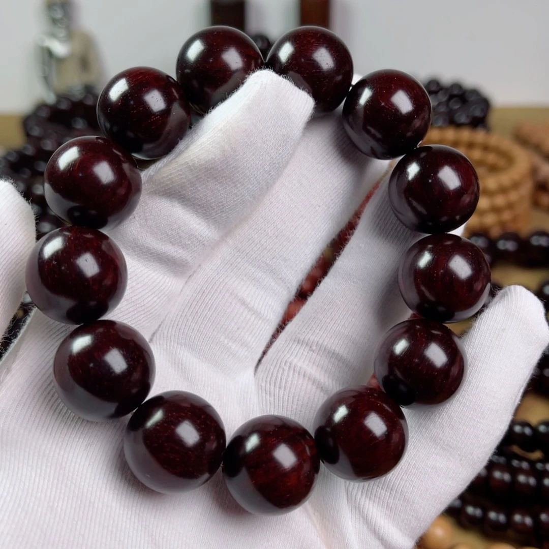 小叶紫檀手串/手链1.8高油润鱼鳞满金星肉中星