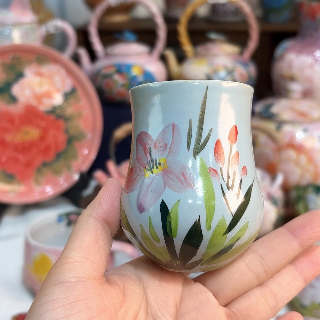 景德镇手绘高温釉下彩陶瓷茶具
