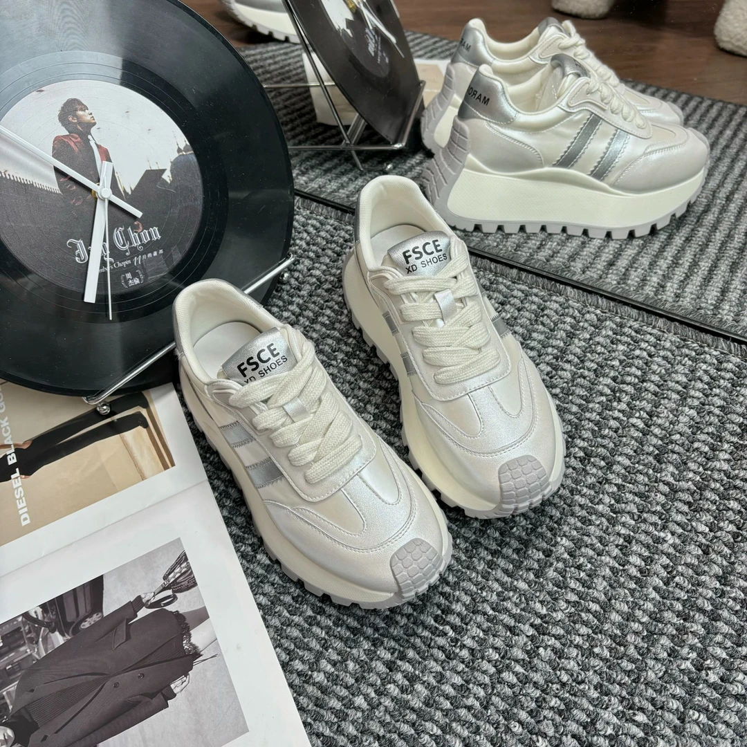 【梦想专属】阿甘厚底休闲显脚小时尚运动女鞋老爹鞋真皮百搭潮流