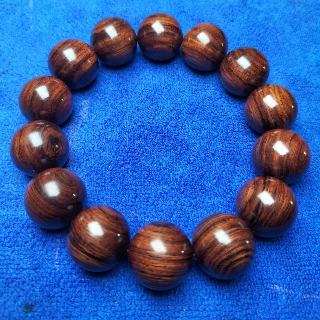 海南黄花梨紫油黎老料顺纹1.6手串