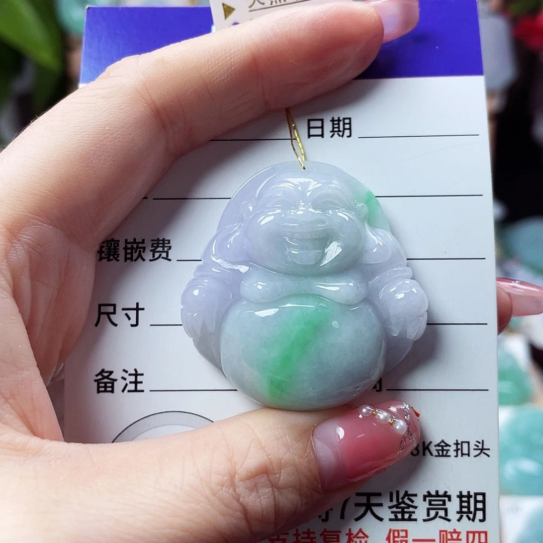 翡翠未镶嵌颈饰佛公05