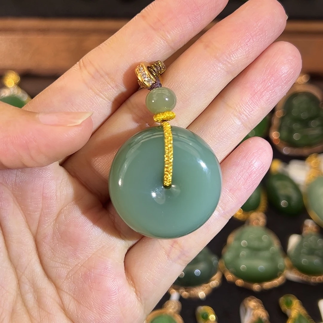 和田玉（碧玉）未镶嵌吊坠(不含链)