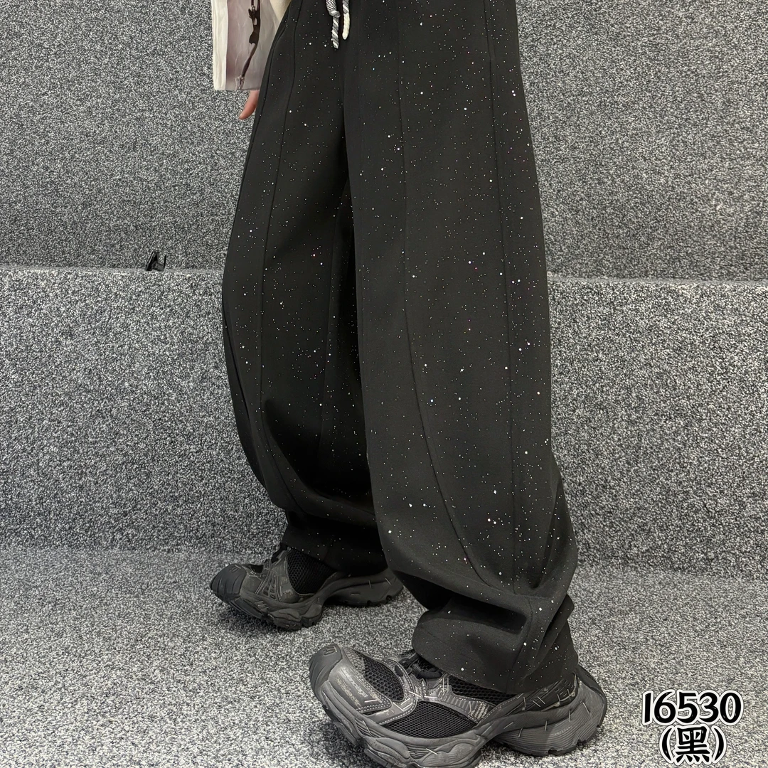 大窦窦胖妹妹大码时尚冬季秋季休闲裤百搭宽松卫裤长裤