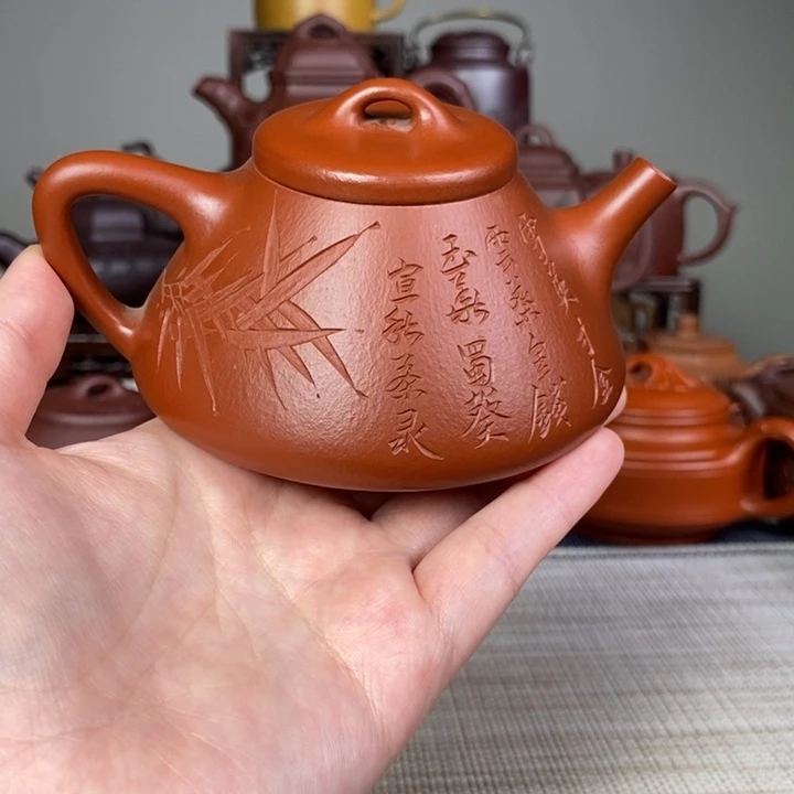 枫***红茶壶紫砂朱泥石瓢