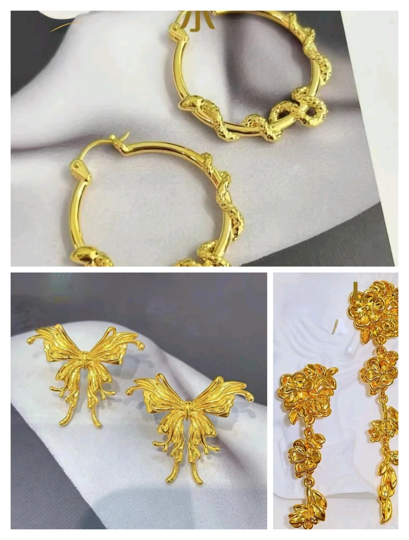 【中秋送礼】黄金足金999时尚5D潮流百搭黄金耳饰