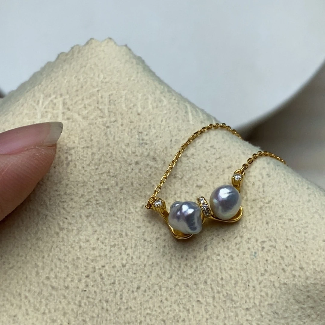 海水珍珠颈饰银S925镶嵌