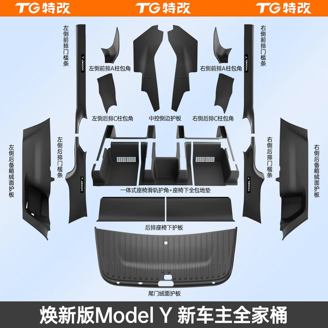 【特改】【全车绒毛面防护】适用特斯拉Model3/YL新车保护礼包配件