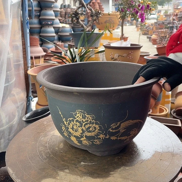 红陶宜兴紫砂花盆84