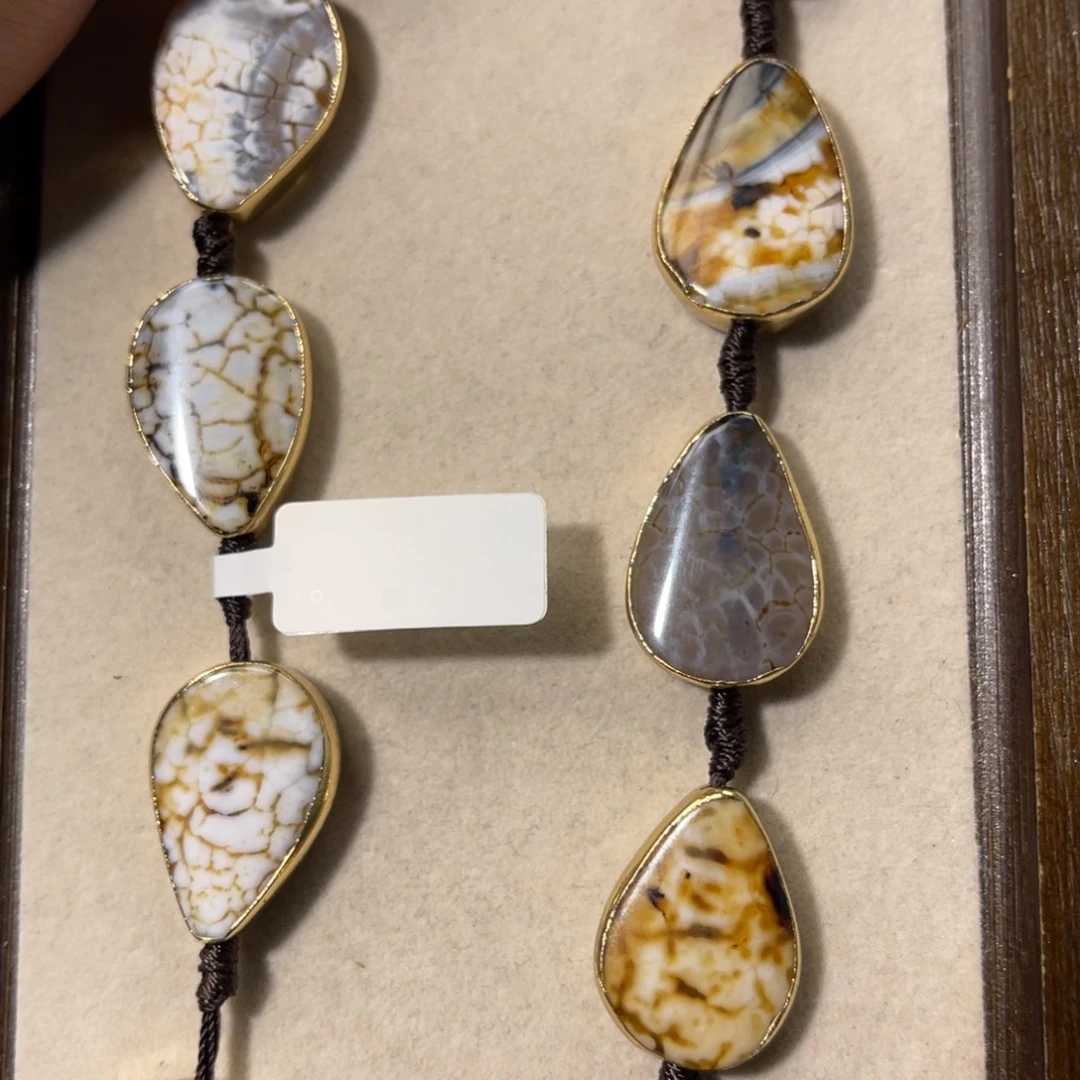 玛瑙/玉髓合金耳饰玛瑙随形