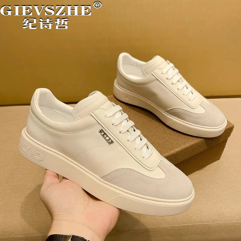 纪诗哲男鞋百搭时尚轻便小白鞋潮流透气运动鞋子男款舒适软底板鞋