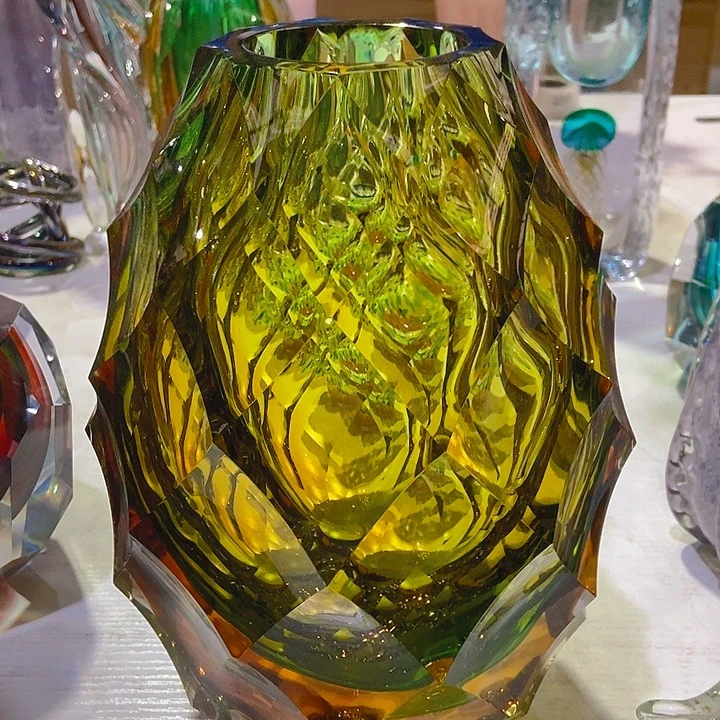 琉璃琉璃花瓶高28口7