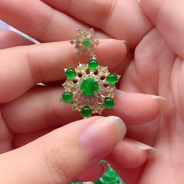 翡翠银S925镶嵌颈饰翡翠