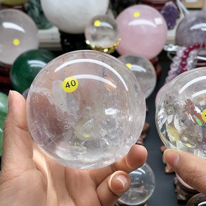 水晶天然水晶白卡8.6，40号未镶嵌