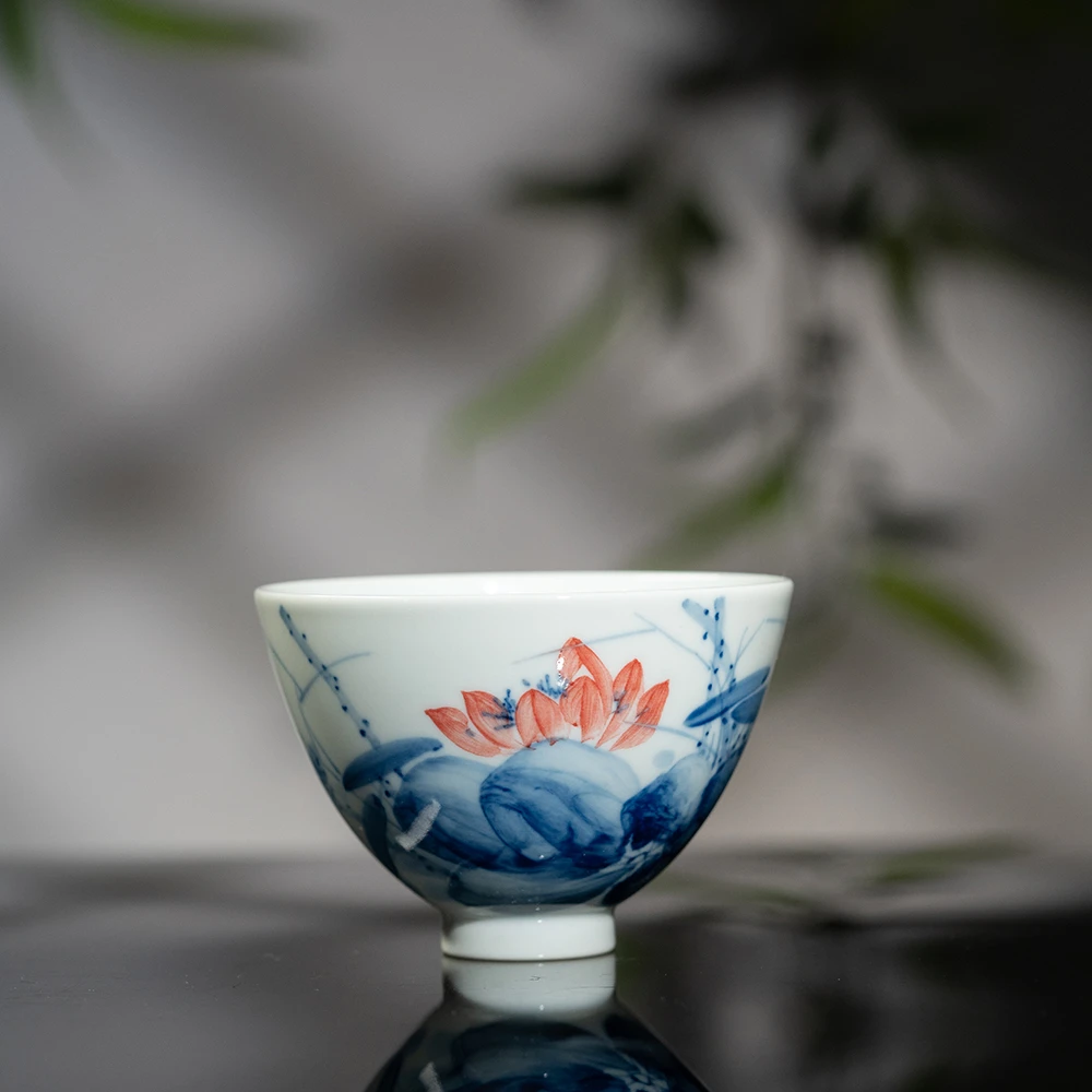 【央广非遗】墨舍柴窑写意鸡心杯（和为贵）