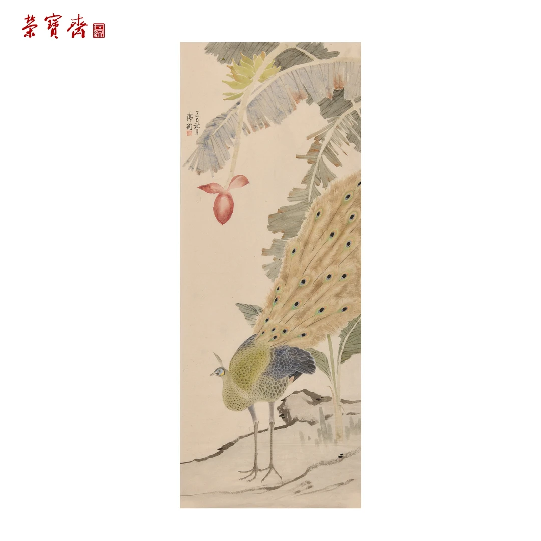 早30（F33724）《孔雀》书画 纸本 174*67cm