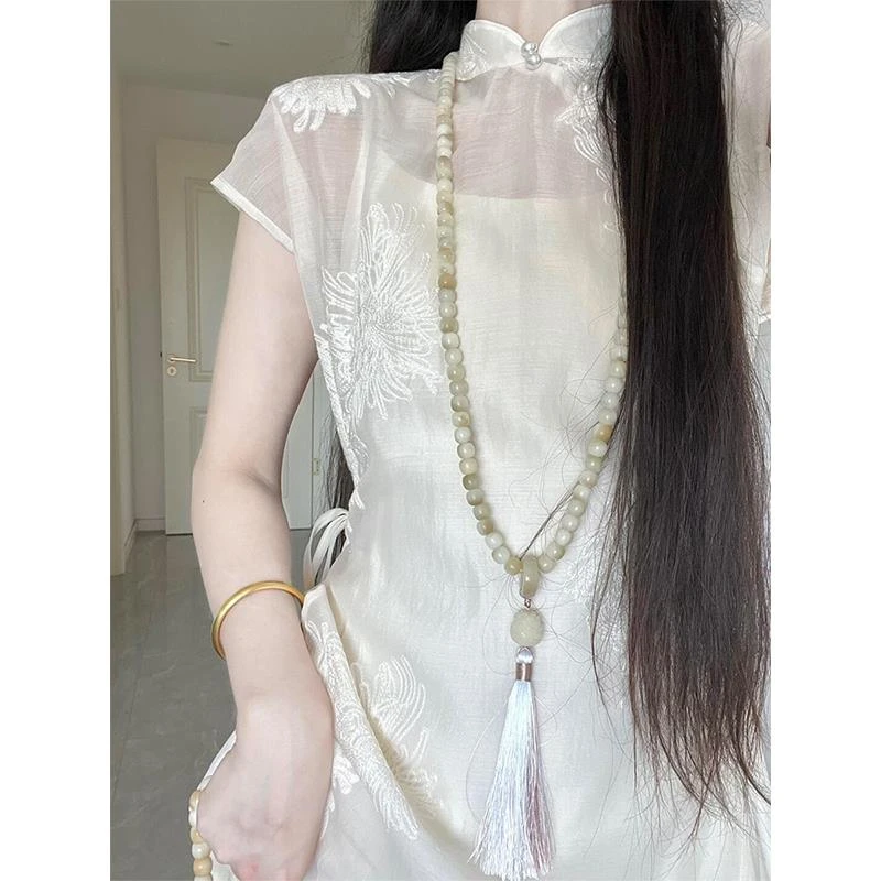 新中式国风禅意女装夏季高级感气质改良旗袍吊带连衣裙子两件套装