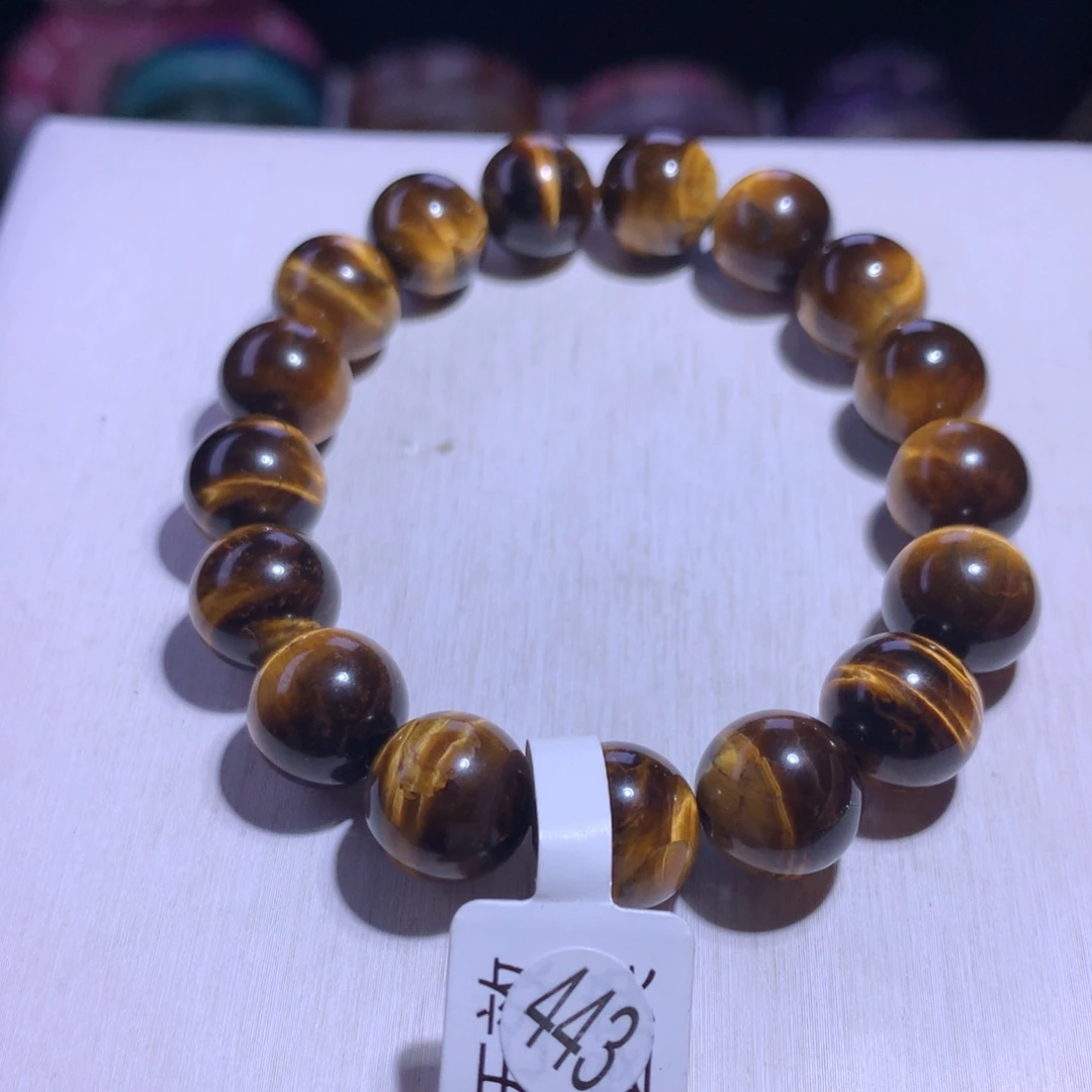 手串水晶银S925镶嵌虎眼12.1m