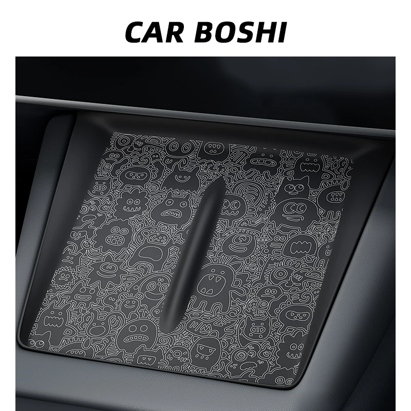 汽博士适用特斯拉特斯拉中控硅胶垫焕新modelY/3无线充电改装配件