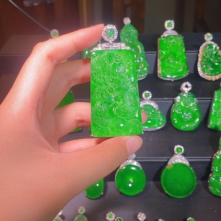 翡翠银S925镶嵌颈饰ii