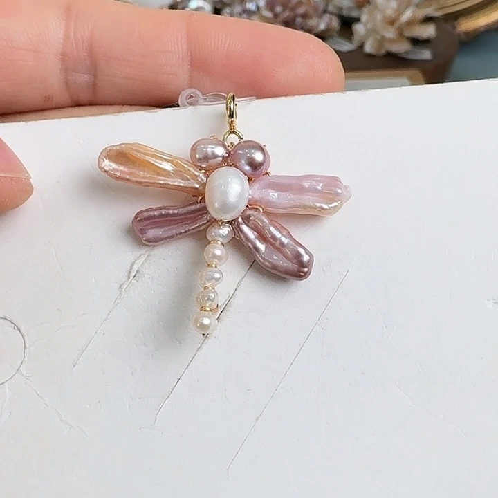 淡水珍珠吊坠(不含链)银S925镶嵌