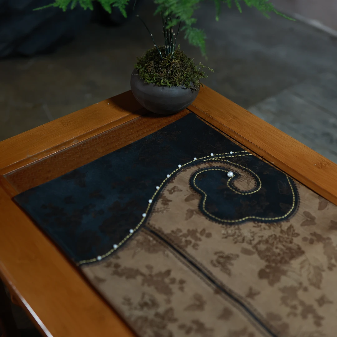 【朴意凡器】香云纱如意高定茶席