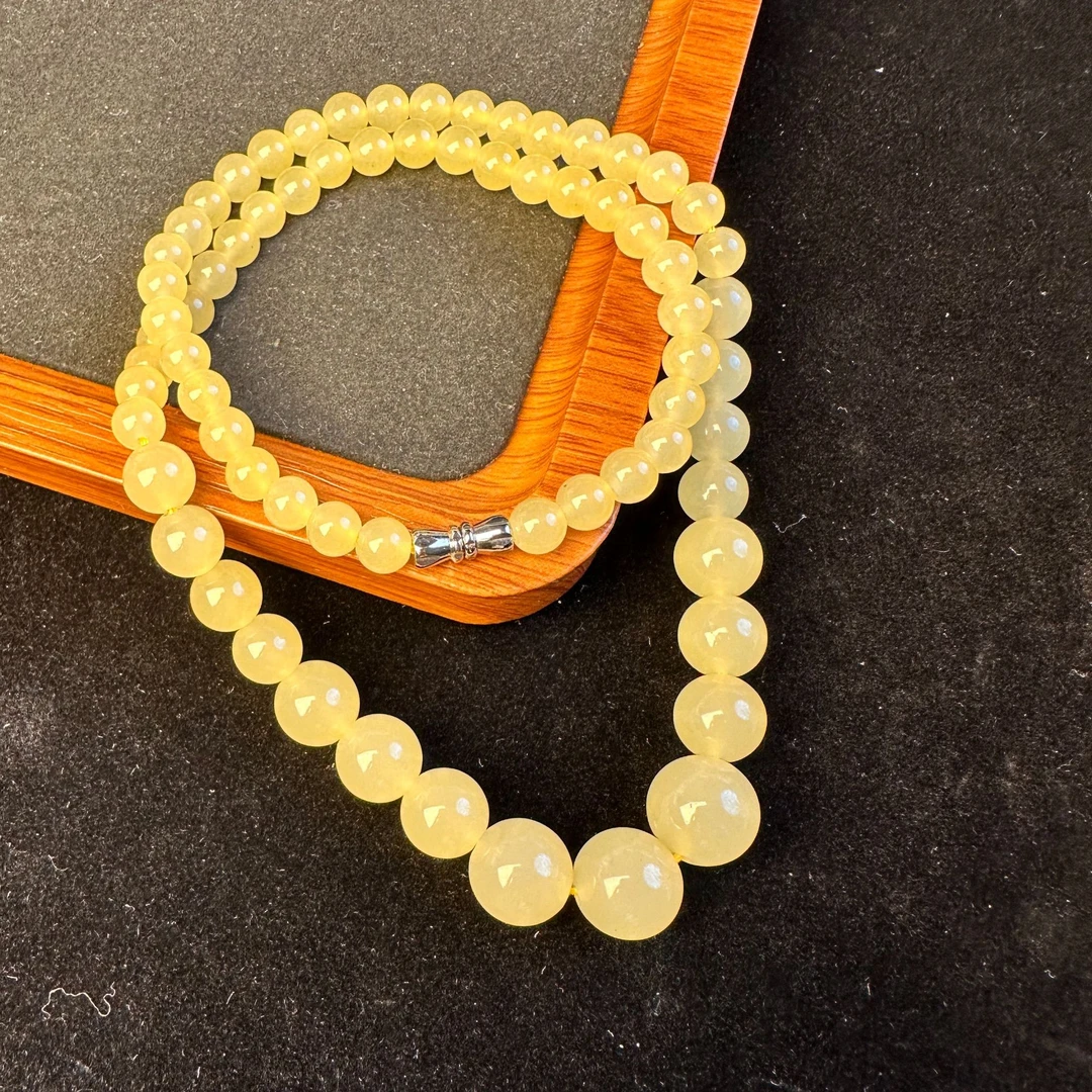 若羌黄口塔珠链项链-017