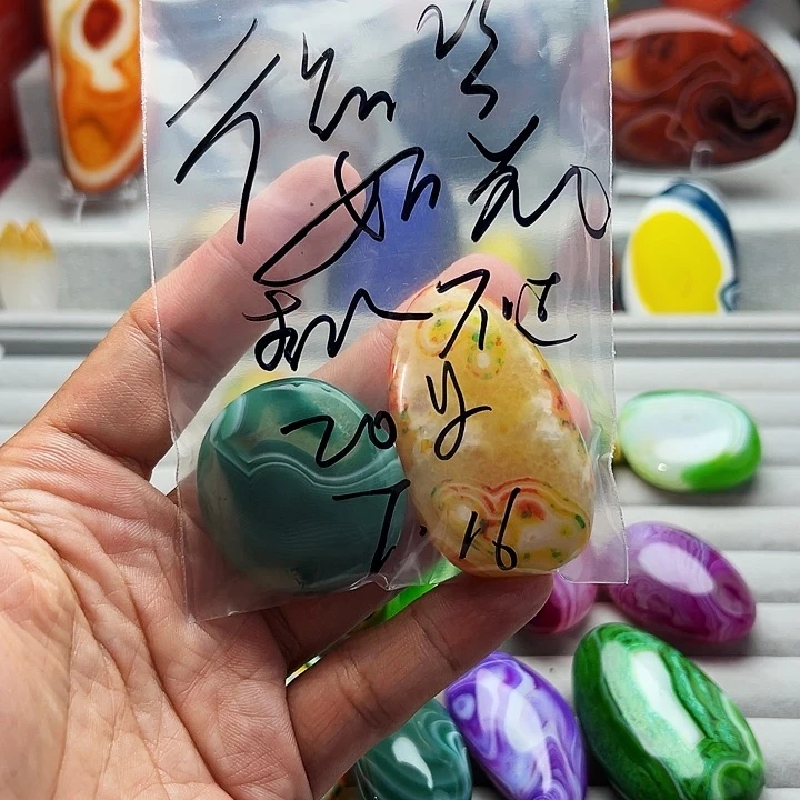 徽***花玛瑙/玉髓手把未镶嵌