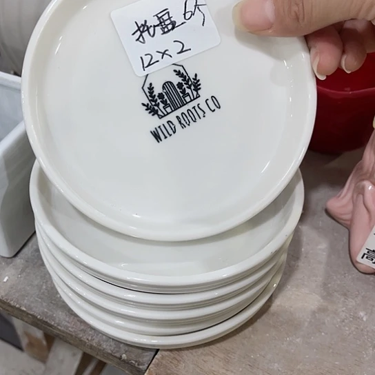 多肉绿植陶瓷花盆9.9包邮，有孔