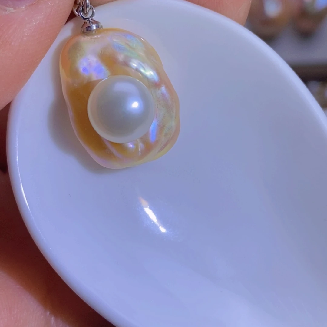 淡水珍珠珍珠银S925镶嵌