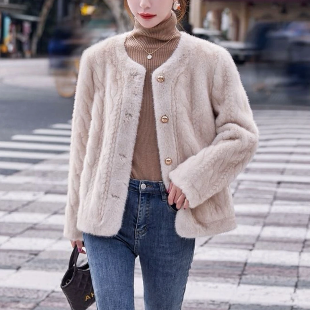 短款加厚夹棉羊羔毛皮毛一体外套女秋冬季爆款流行漂亮小个子上衣