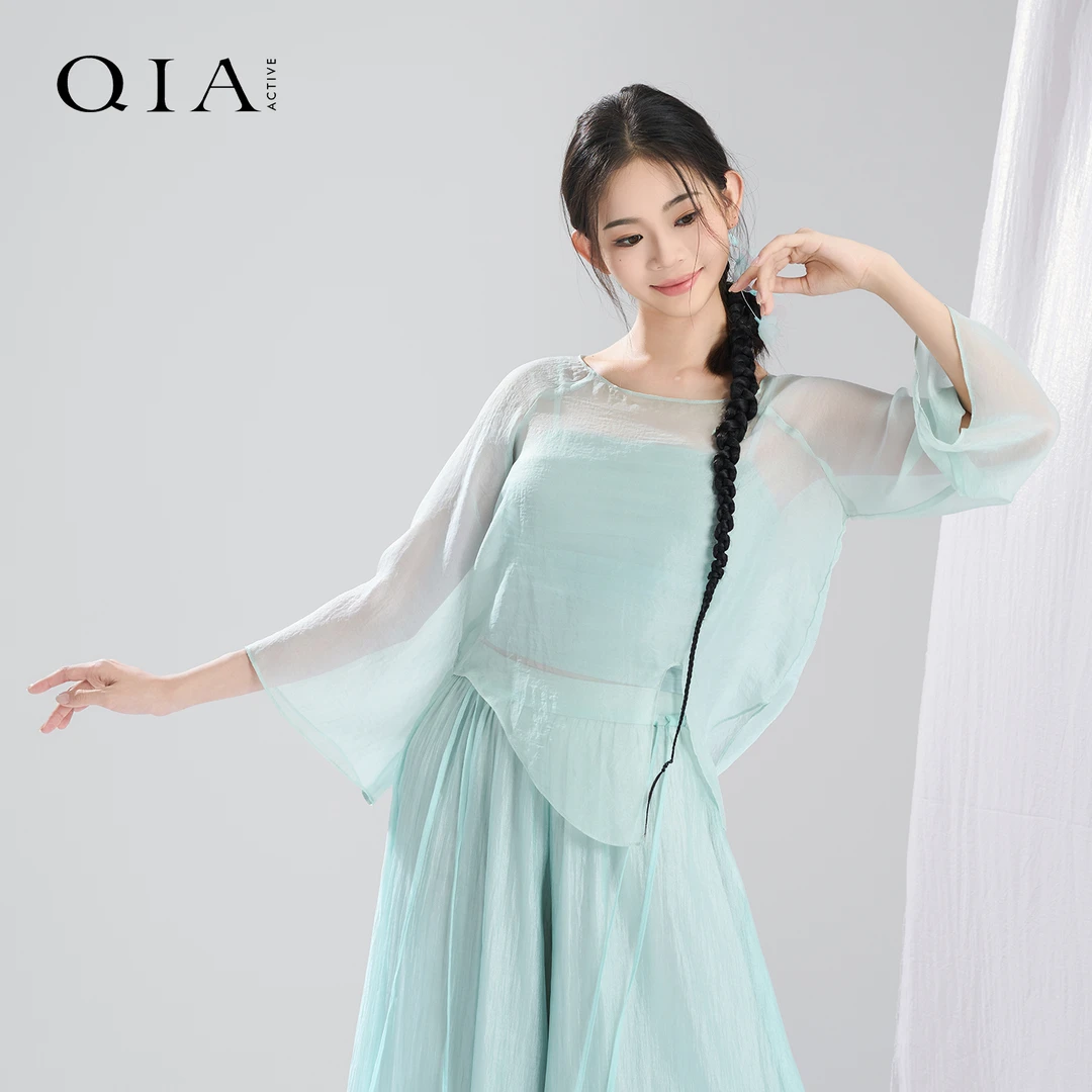 琪亚古典舞纱衣女短款身韵服仙气舞蹈服古风中国舞民族舞跳舞上衣