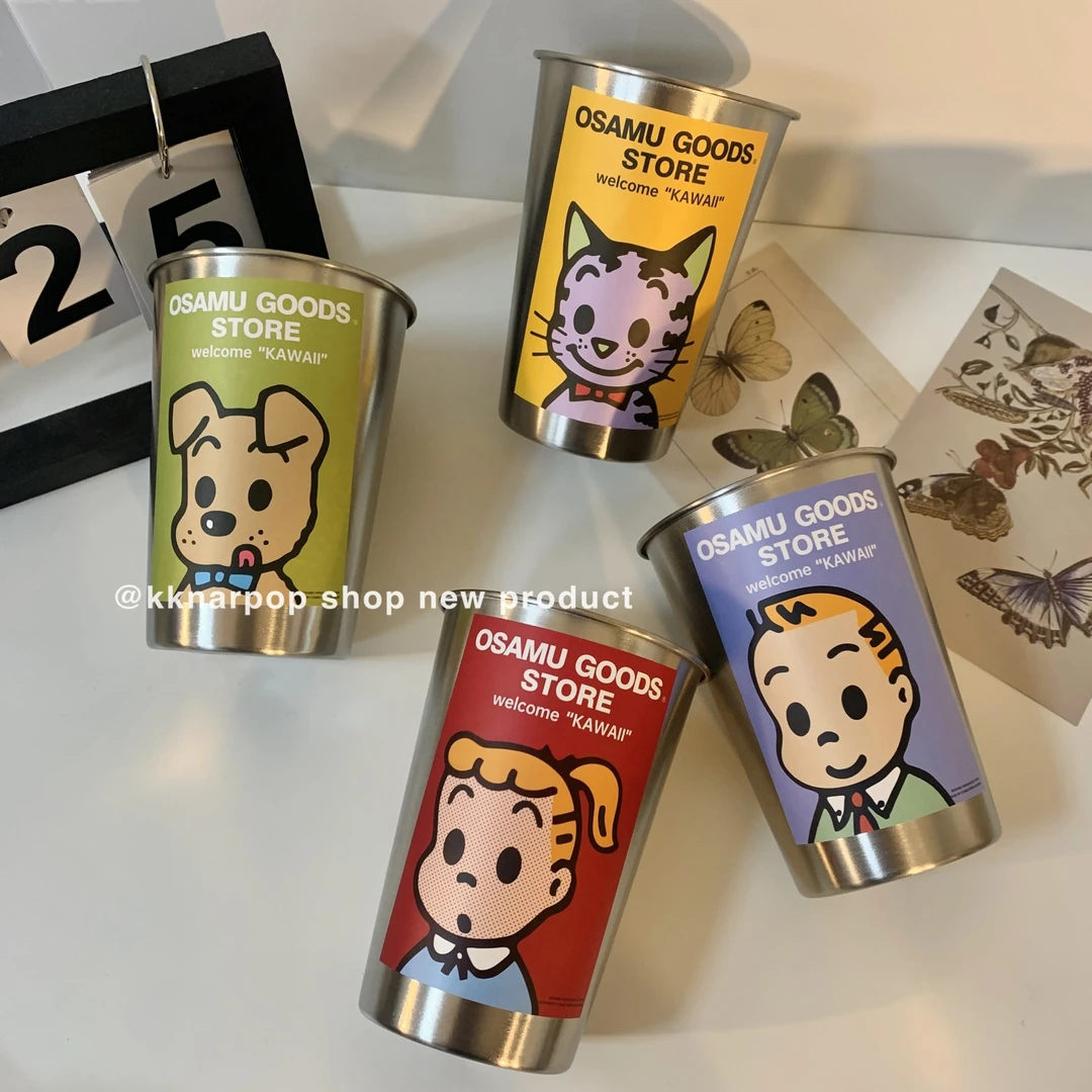 卡通不锈钢漱口杯304可爱高颜值ins简约创意家用旅行便携牙缸新款