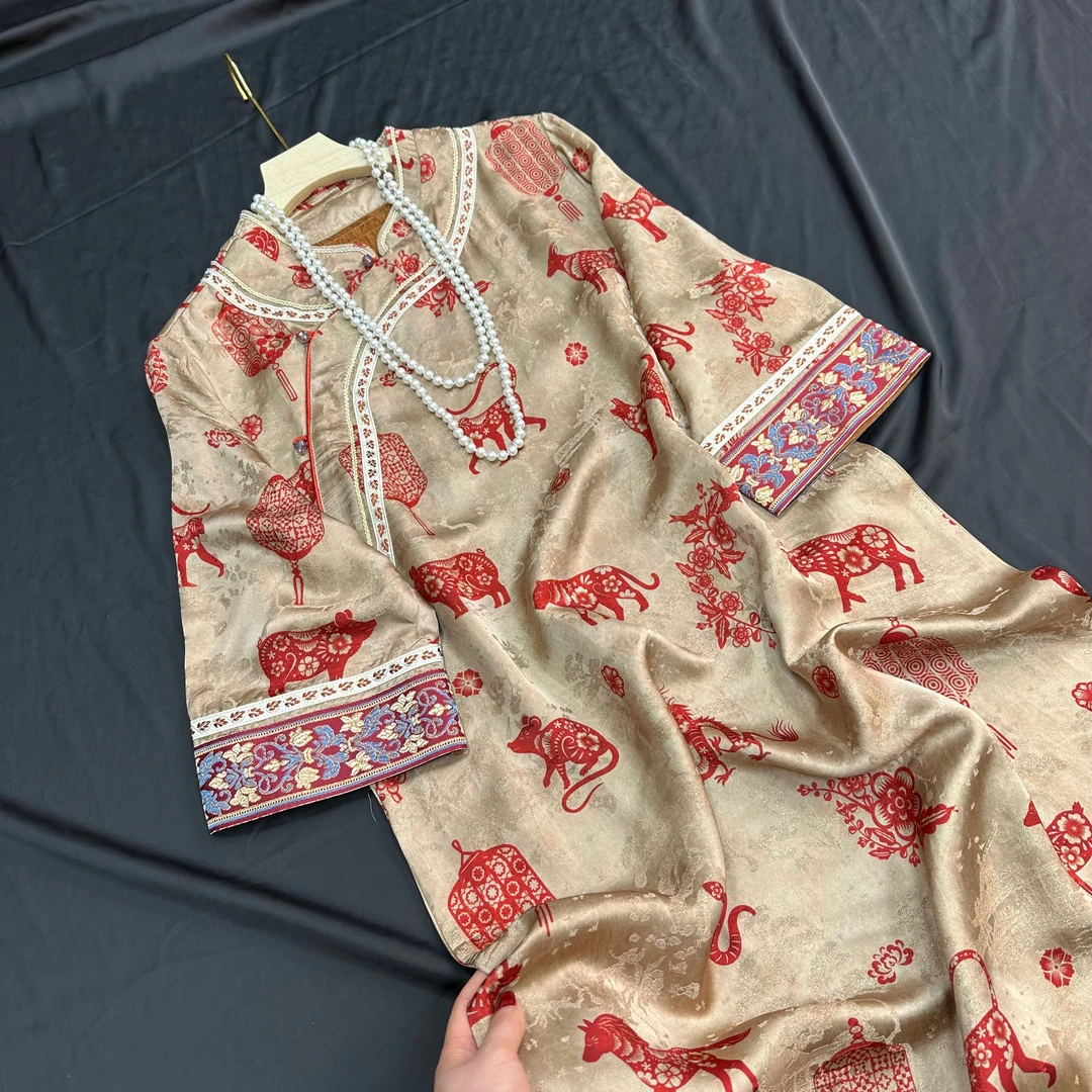 2911《淑气》常熟春夏新款重磅新中式国风复古设计师款气质连衣裙