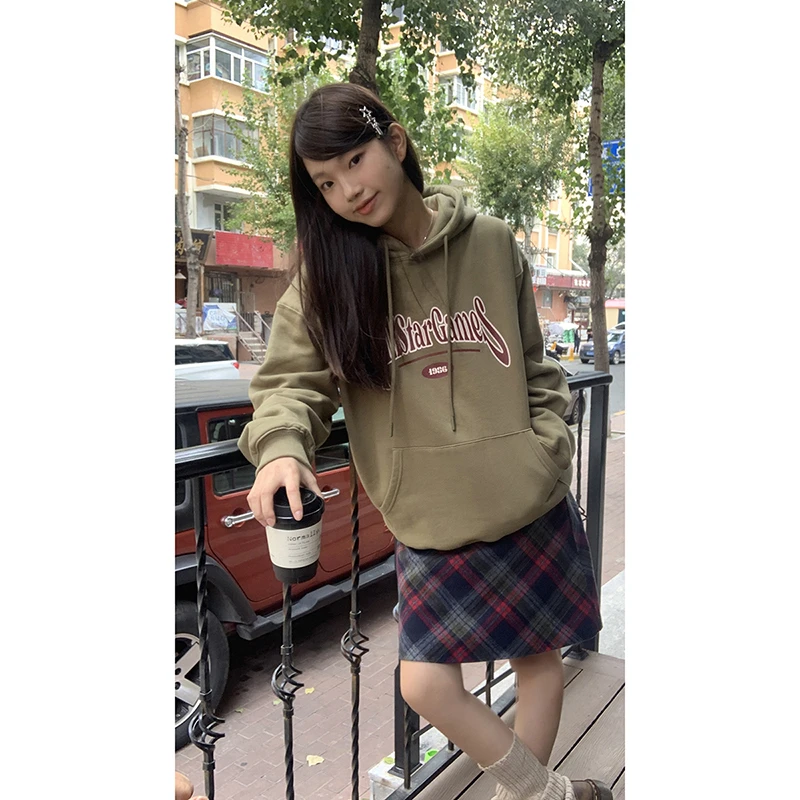 【秋秋清仓】国风卫衣女秋冬小众外套连帽加绒加绒卫衣233V1845