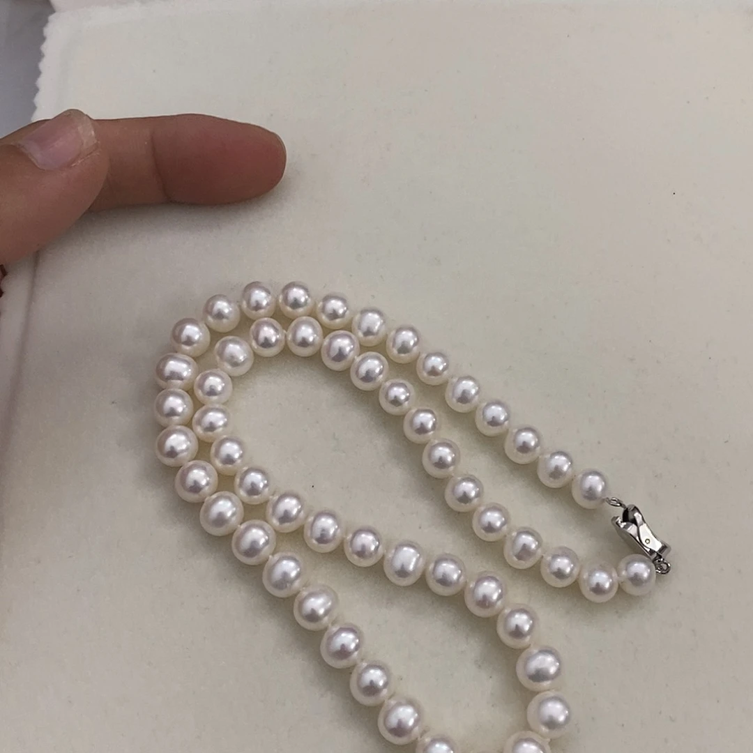 淡水珍珠颈饰银S925镶嵌