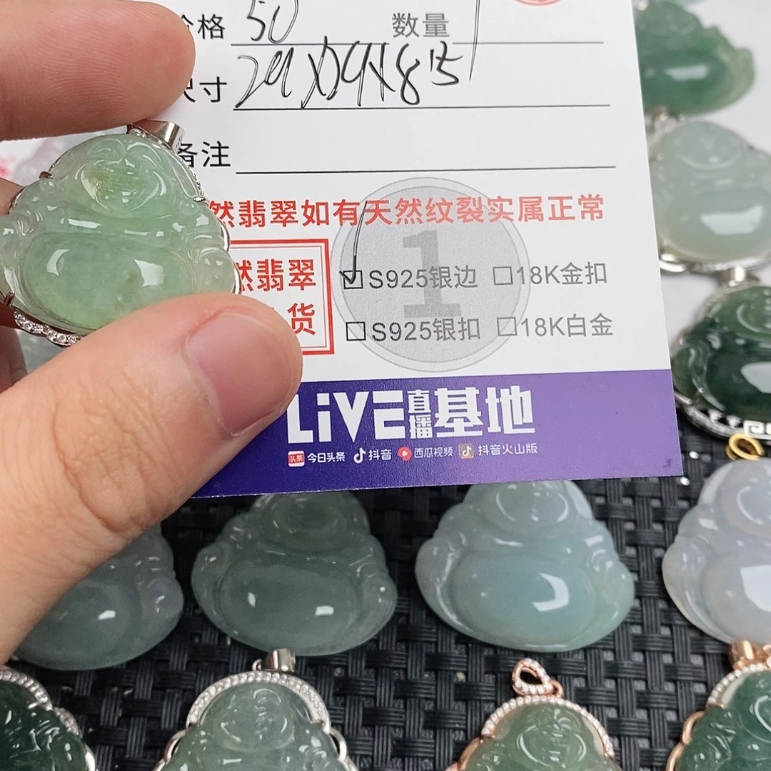 翡翠银S925镶嵌颈饰