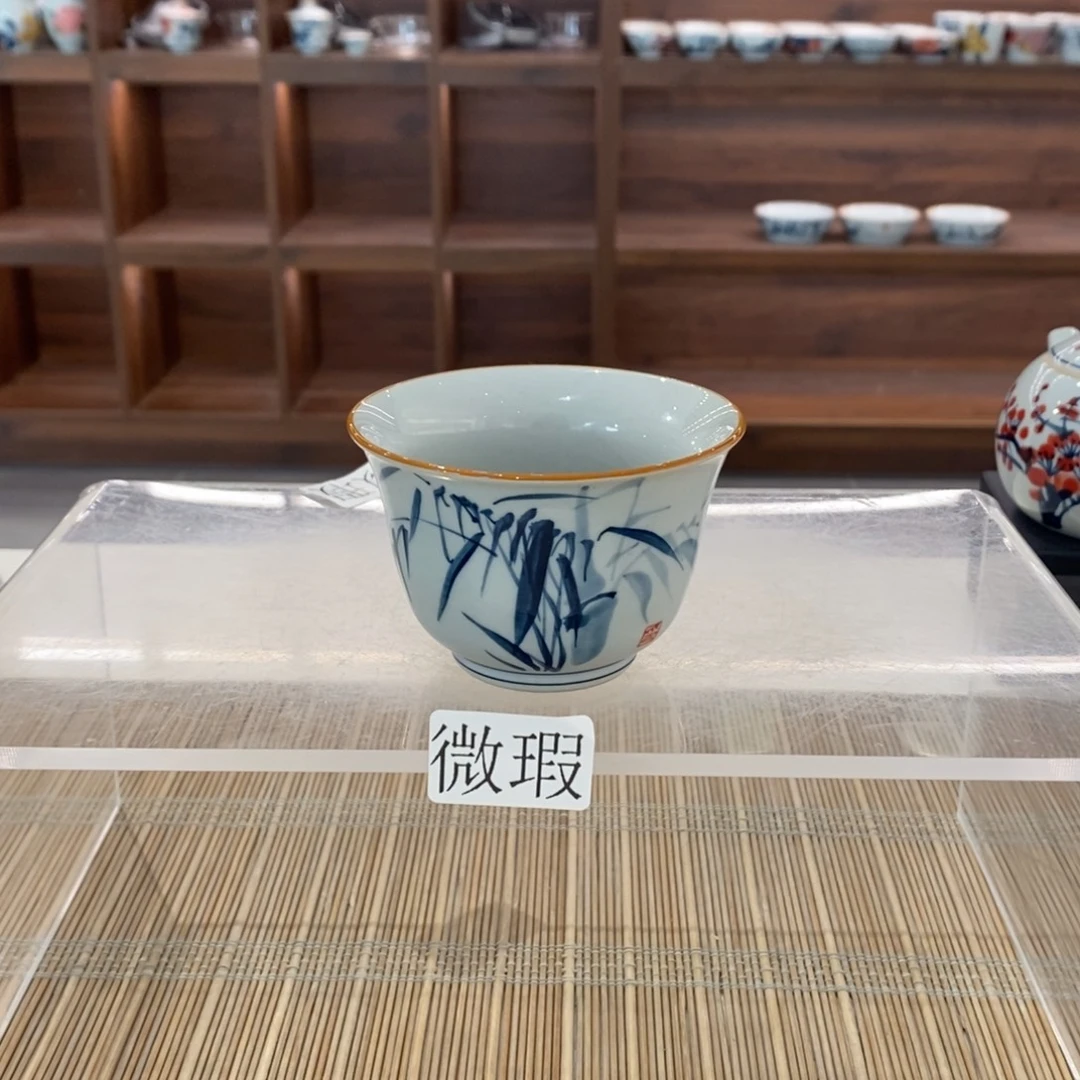 釉下彩老陶泥手工绘制