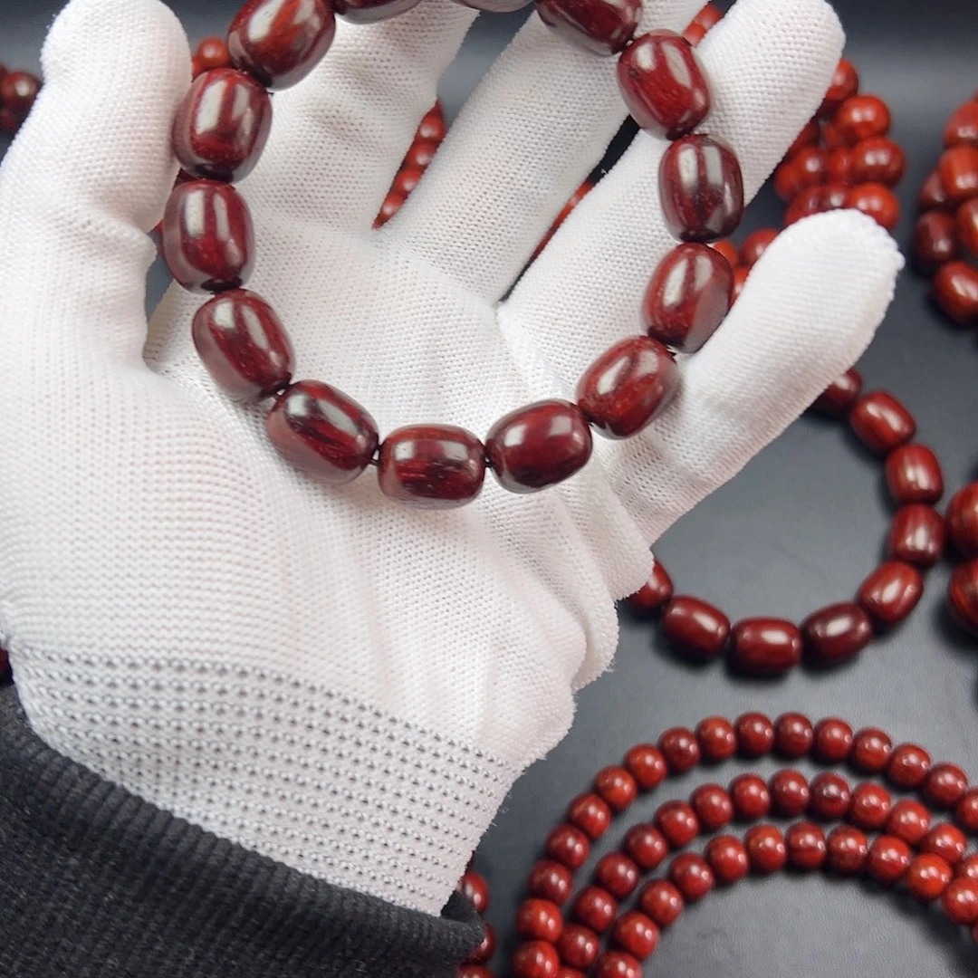 手串/手链小叶紫檀原生态1215枣 琴料黑飘红