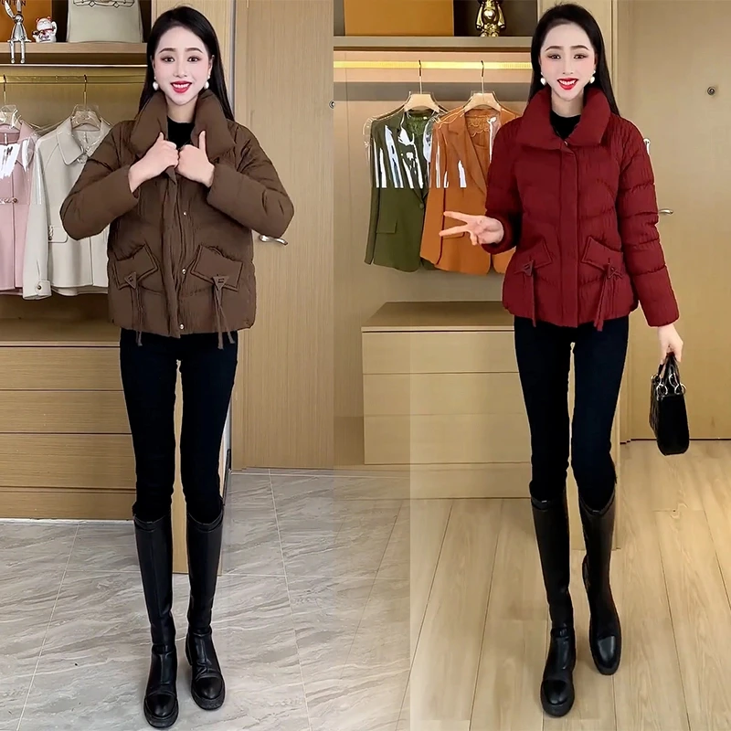 洋气棉衣棉服女2024冬季新款百搭保暖时尚短款显瘦面包服外套上衣