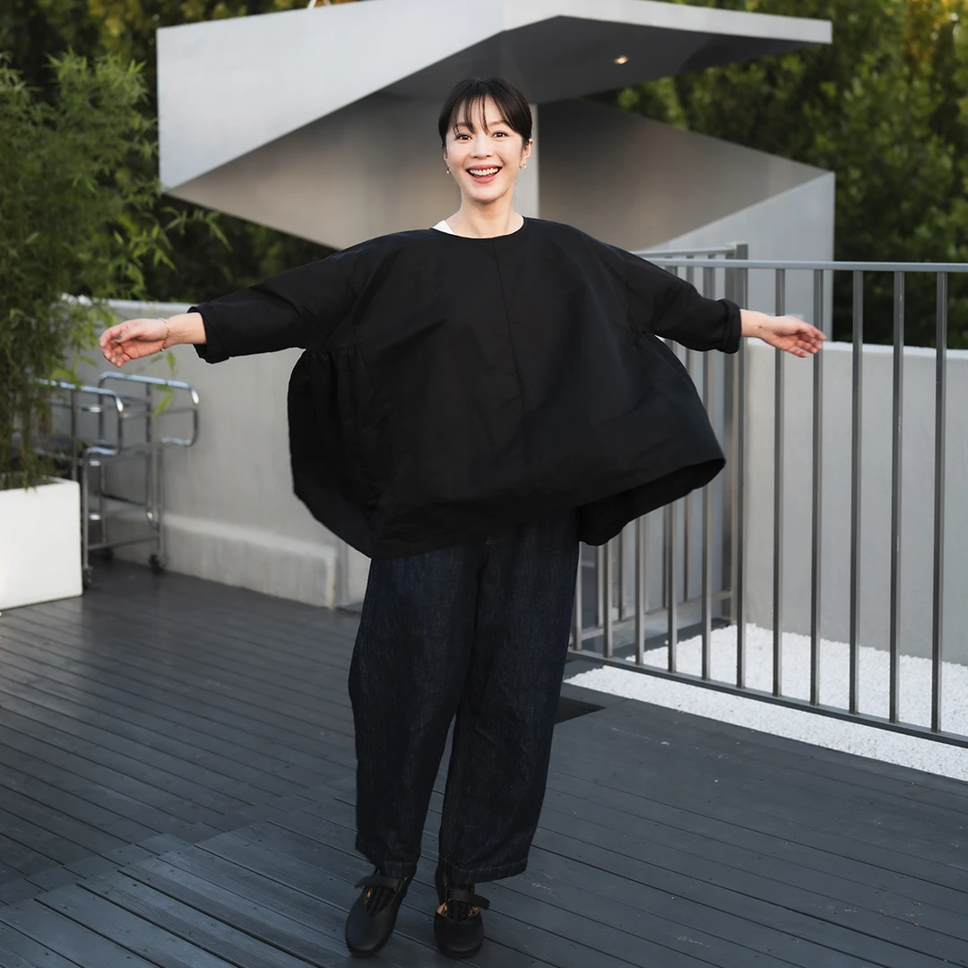 ikigai 日系棉麻 阔型落肩宽松上衣