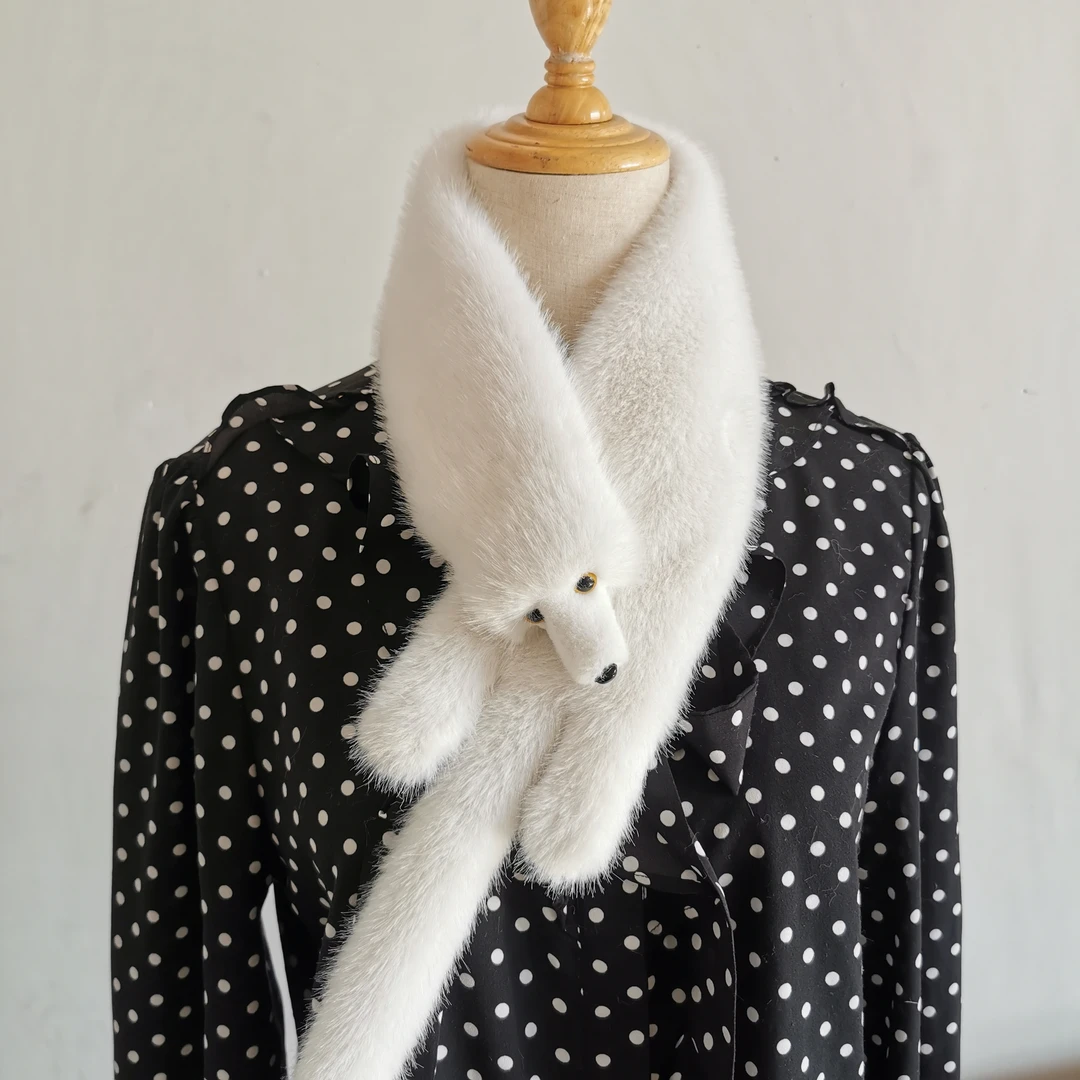 2024秋冬季新款英达人貂绒围脖时尚保暖舒适潮流百搭