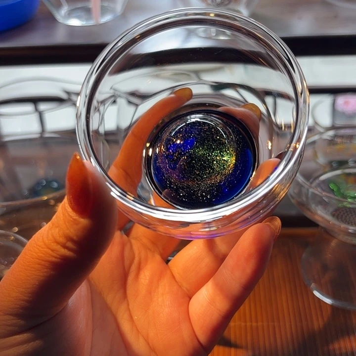 玻璃茶器风水缸蓝星空
