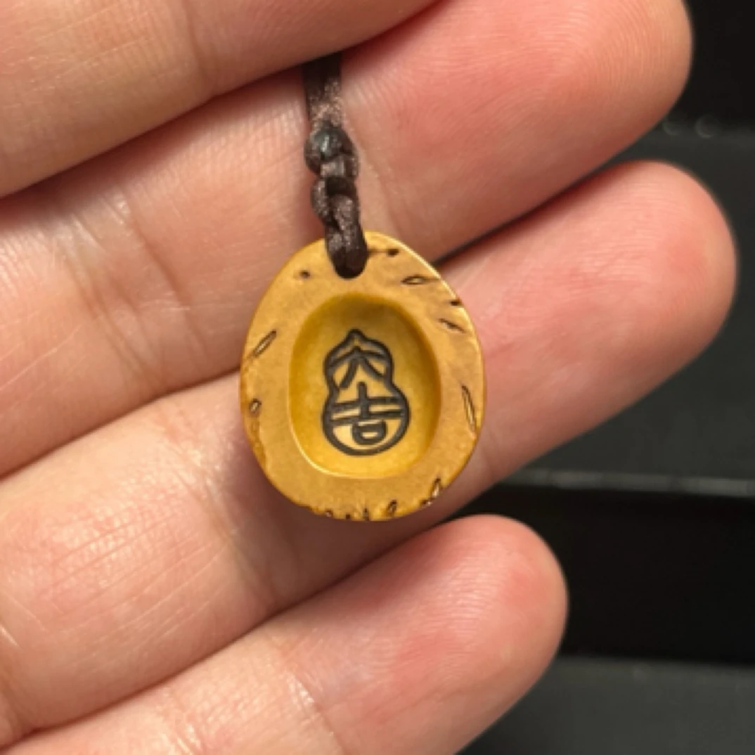 纯手工打磨桃核雕刻手机挂件禅意风格挂饰吊坠