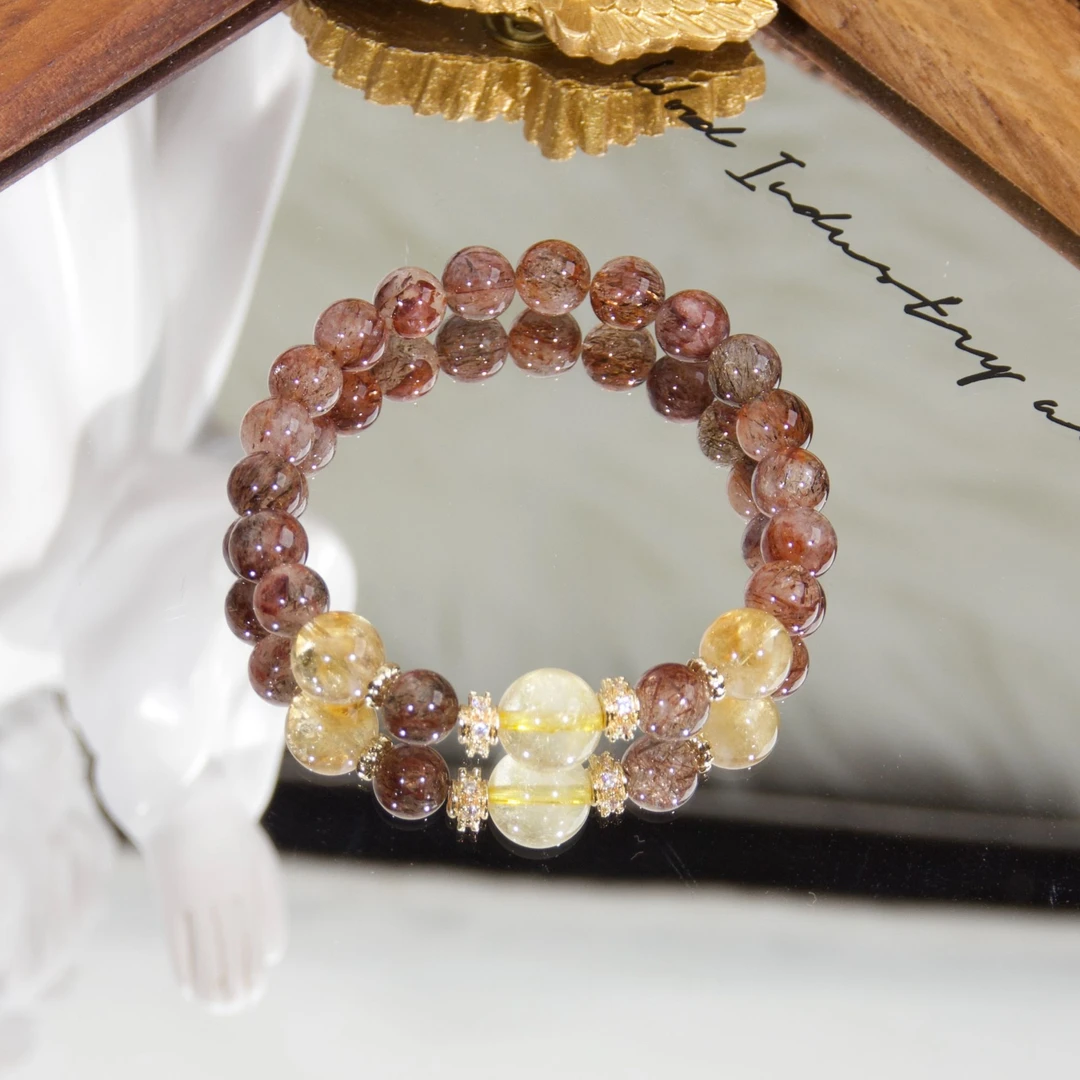 s1255【聚柴】天然黑金超手串精致高级百搭设计款手链 多样性发其一