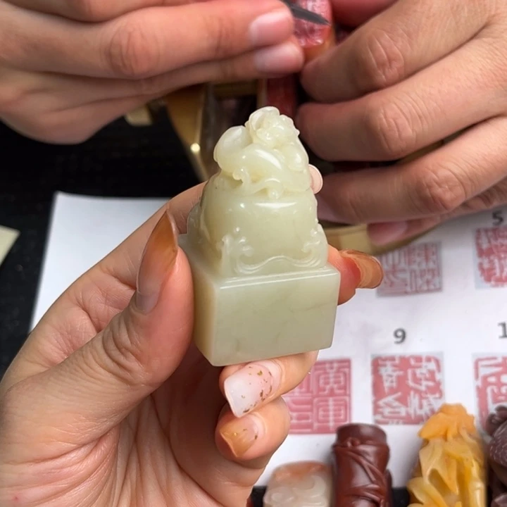 y***丶印石寿山石现场纯手工制作工艺精美