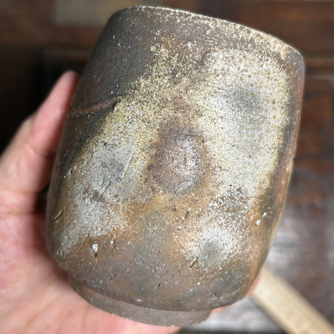 森丁斋备前烧杯子口径7cm高9cm容量230毫升